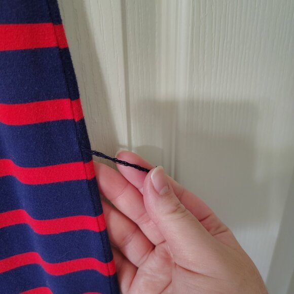 Tommy Hilfiger Navy Blue Red Stripe Formal Dress Size L with straps - Picture 7 of 9